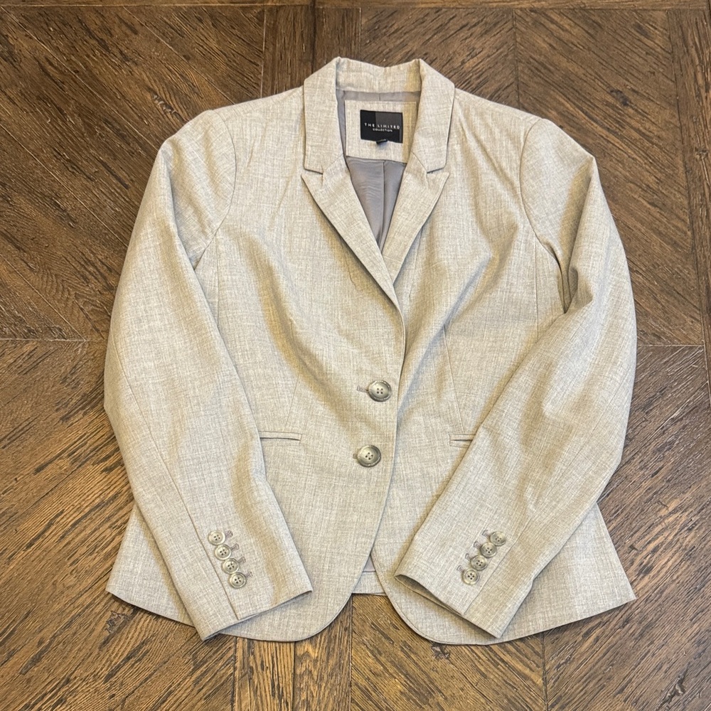 The Limited Light Gray Suit Jacket - Size 8P